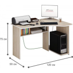 Компьютерный стол MFMaster Триан-1 правый