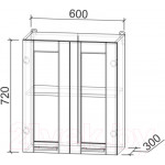 Шкаф навесной для кухни Интерлиния Компо ВШ60ст-720-2дв