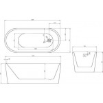 Ванна акриловая Abber AB9272-1.6