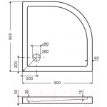 Душевой поддон Axus Rondo 90x90 / PR-90