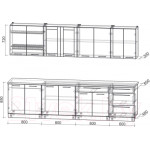 Кухонный гарнитур Интерлиния Мила Пластик 3.0 Б