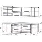 Кухонный гарнитур Интерлиния Мила Пластик 3.0 В