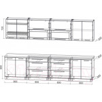 Кухонный гарнитур Интерлиния Мила Пластик 3.2 В