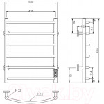 Полотенцесушитель электрический Roxen Santi BK-109A-6T / 11030-5365С