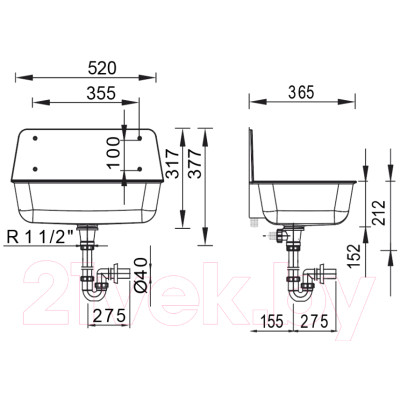 Раковина для дачи Styron STY-355-K