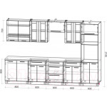 Кухонный гарнитур Интерлиния Мила Пластик 3.2 ВТ