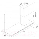 Вытяжка коробчатая Falmec Lumen Isola Steel 175 DX 1750 / CLUI75.E0P2#NEUI490F