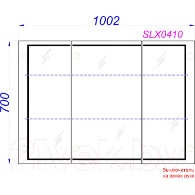 Шкаф с зеркалом для ванной Aqwella Simplex / SLX0410