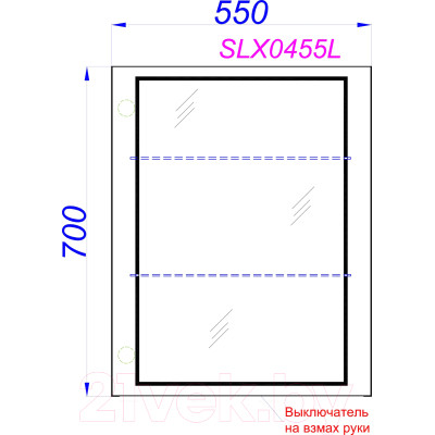 Шкаф с зеркалом для ванной Aqwella Simplex / SLX0455L