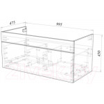 Тумба под умывальник Garda Onda 106н-1000_PVC