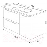 Тумба с умывальником IDDIS Edifice EDI10W1i95K