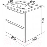 Тумба с умывальником IDDIS EDI60W0i95K