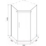 Душевой уголок IVA 90x90x200 / E1PC90Т