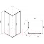 Душевой уголок IVA 90x90x200 / E4SX90C