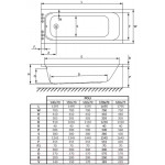 Ванна акриловая Excellent Poli 150x70