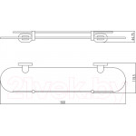 Полка для ванной Slezak RAV Yukon YUA0900-50CMAT