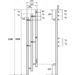 Полотенцесушитель электрический Маргроид Ferrum Inaro 3 Cascade СНШ 120x6