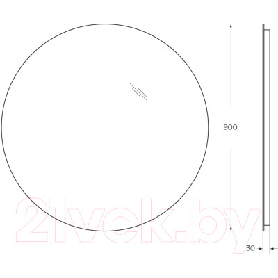 Зеркало BelBagno SPC-INT-900-LED