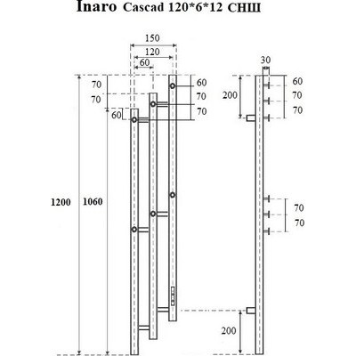 Полотенцесушитель электрический Маргроид Inaro 3 Cascade СНШ 120x6