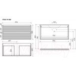 Тумба под умывальник Sancos Folk FL100W