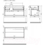 Тумба под умывальник Sancos Marmi 1.0 MR1.0100LECH