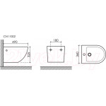 Биде подвесное Ceramica Nova Uno CN11002