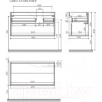 Тумба под умывальник Sancos Marmi 1.0 MR1.0100REG