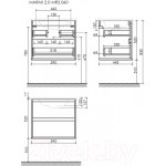 Тумба под умывальник Sancos Marmi 2.0 MR2.060EG