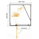 Душевой уголок Cezares SLIDER-AH-1-100-90/100-C-BORO