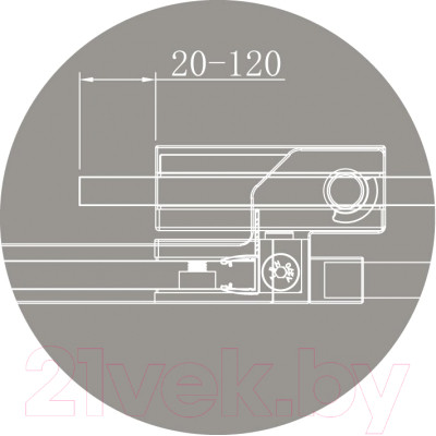 Душевой уголок Cezares SLIDER-AH-1-80-70/80-GRIGIO-BORO