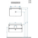Тумба под умывальник Belux Бостон НП 90-02
