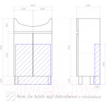 Тумба под умывальник Vigo Grani 500-2-0