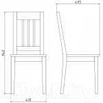 Стул Белдревизделие Альбер ДМ-3 49.5x41x94 дубовый