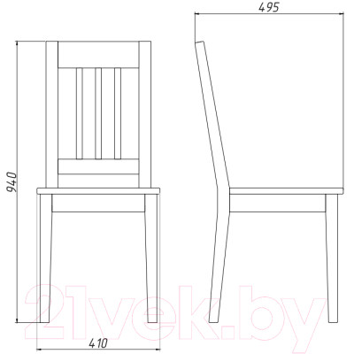Стул Белдревизделие Альбер ДМ-3 49.5x41x94 дубовый