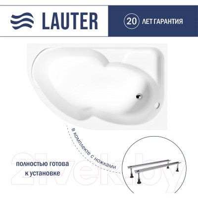 Ванна акриловая Lauter Geneva 170x105 / 2103170R