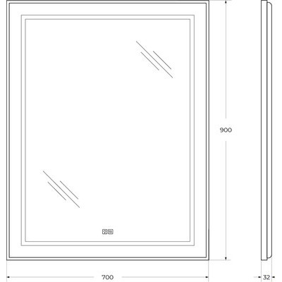 Зеркало BelBagno SPC-KRAFT-700-900-LED-TCH-WARM