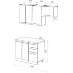 Кухонный гарнитур Кастанье Мила 1.5