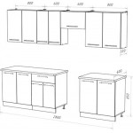 Кухонный гарнитур Кастанье Мила 2.8