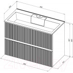 Тумба под умывальник Aquanet Джейн 90 Flat / 335425