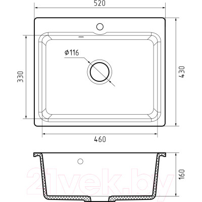 Мойка кухонная GranFest Smart 520