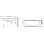 Ванна акриловая Polimat Monza 150x70 / 00590