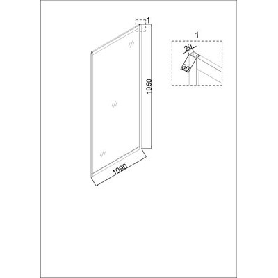 Душевая стенка Niagara NG-A110G 110х195