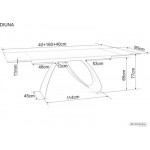 Обеденный стол Signal Diuna 160-240/90