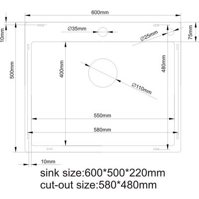 Мойка кухонная Asteria A6050NB-D