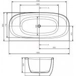 Ванна акриловая Jaquar JBT-WHT-ARC190FX