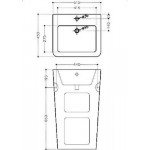 Умывальник Jaquar KUS-WHT-35401