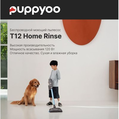 Вертикальный пылесос Puppyoo T12 Home Rinse