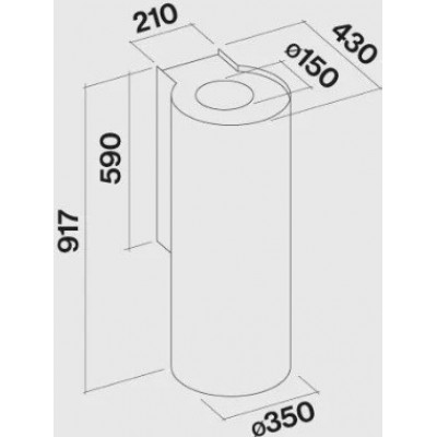 Вытяжка коробчатая Falmec Polar Parete/Wall 35 Rame / CPWN90.E4P2#ZZZA491F