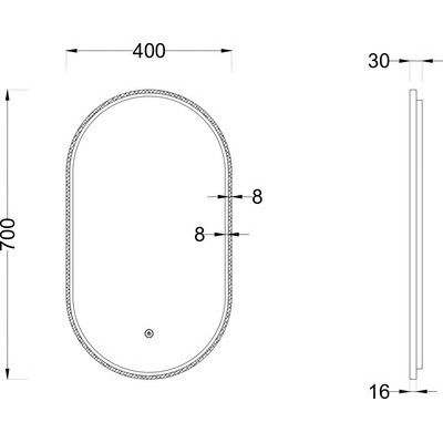 Зеркало Roxen Grown 510200-70B