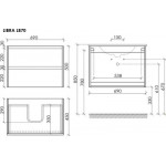 Тумба под умывальник Sancos Libra / LB70ECH